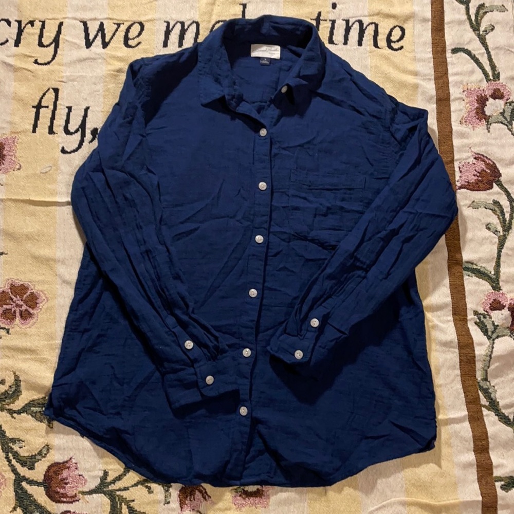 🔥Men’s Long Sleeve Shirt| Navy Blue